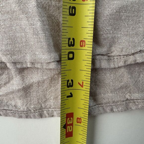 Lucky Brand Shirt Mens Size XL Short Sleeve Snap Button Linen Blend Beige NWT - Picture 7 of 15